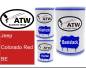 Preview: Jeep, Colorado Red, BE: 500ml Lackdose + 500ml Klarlack + 250ml Härter - Set, von ATW Autoteile West.